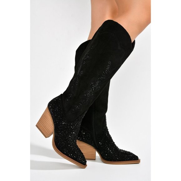 Cape Robbin Block Studded Western Cowboy Boots Black Size 7.5 - Picture 3 of 4